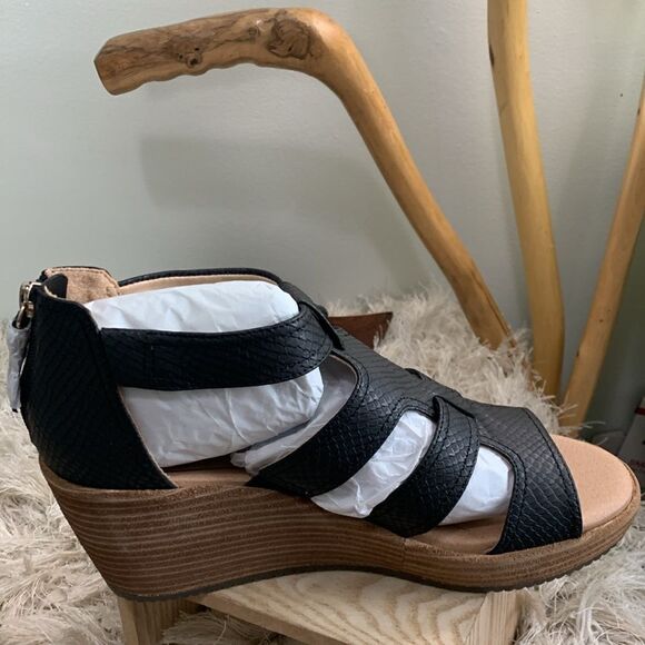 Dr. Scholl's Shoes Women's Long Island Ankle Straps Black Sandal Size 10 Medium - Picture 10 of 17